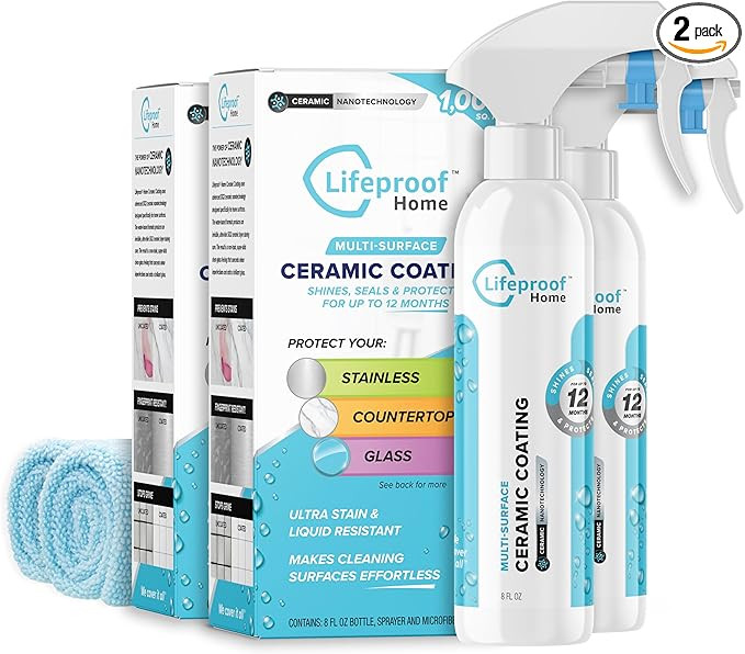Lifeproof 2-Pack Ceramic Coating Spray Kit - Shine, Seal & Protect Kitchen & Bath Surfaces, Repel... | Amazon (US)