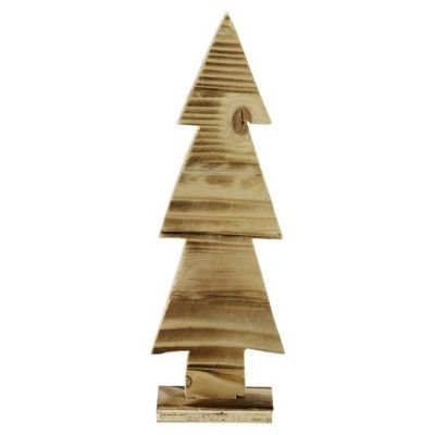 Northlight 12.5" Rustic Wood Cut-Out Christmas Tree Table Top Decoration | Target