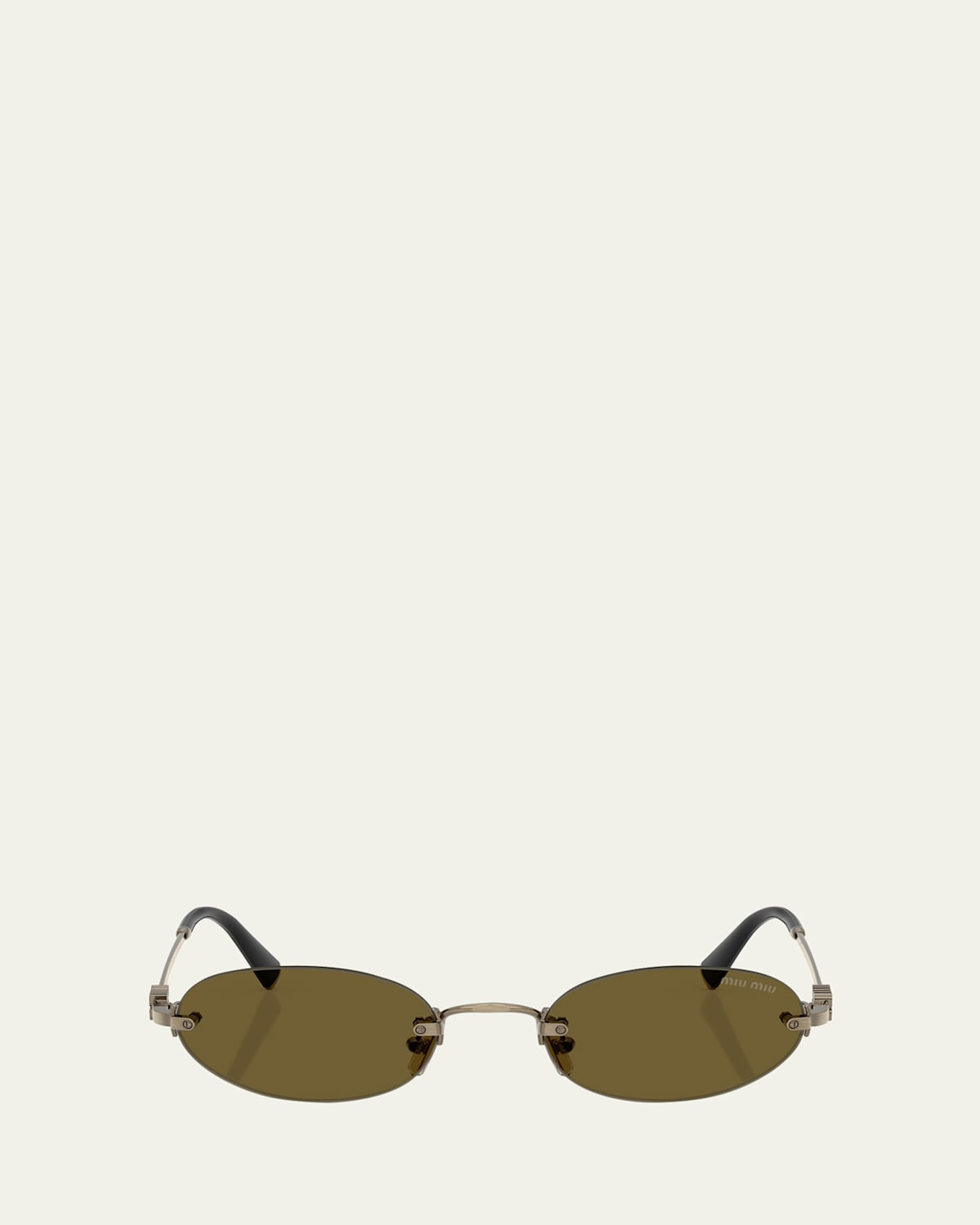 Logo Metal Oval Sunglasses | Bergdorf Goodman