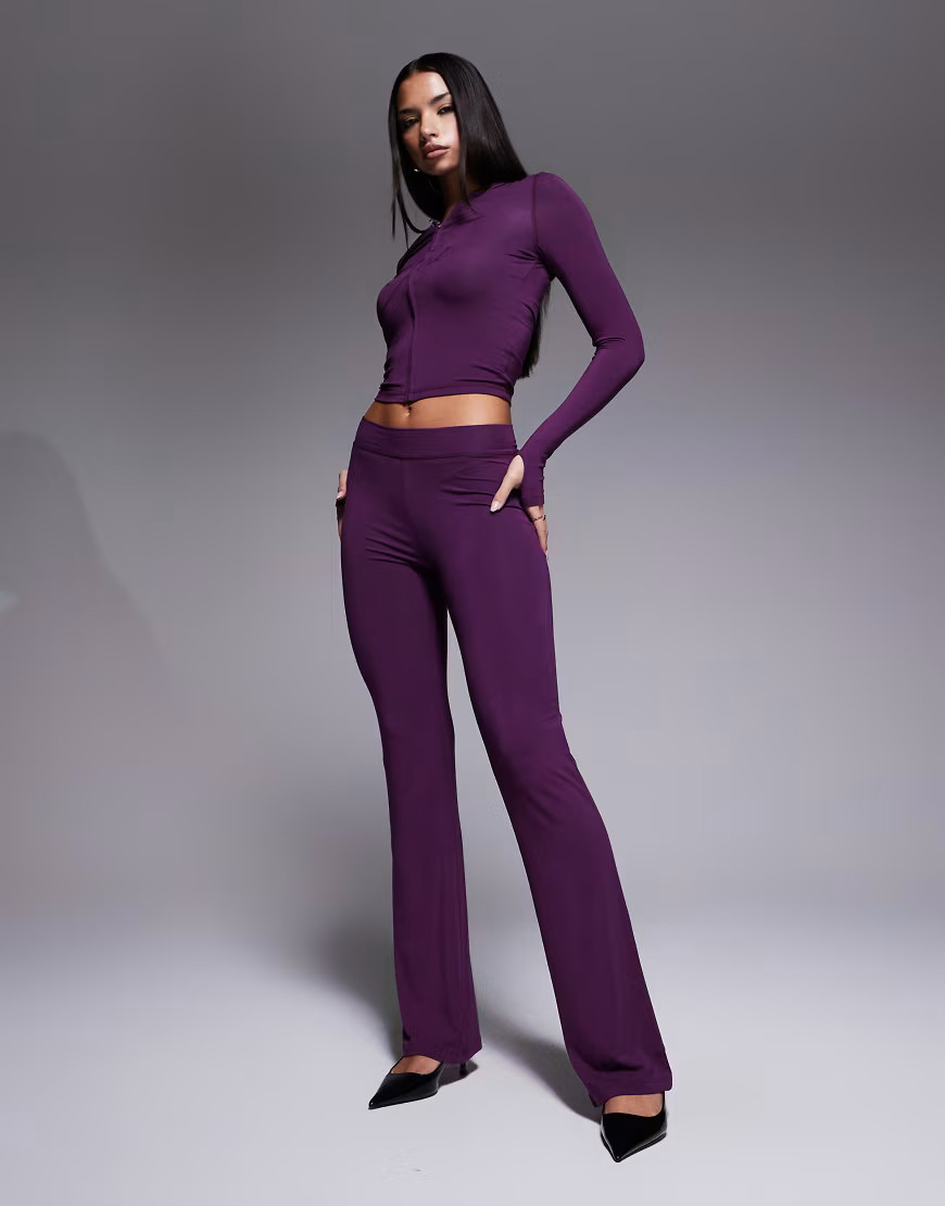 I.AM.GIA Blare logo back print contrast stitch track pant co-ord in plum-Purple | ASOS (Global)