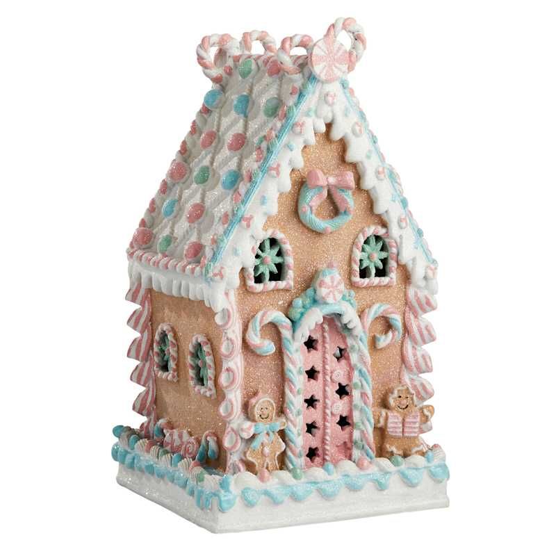 Mrs. Claus' Bakery LED Resin Gingerbread House, 14" | At Home