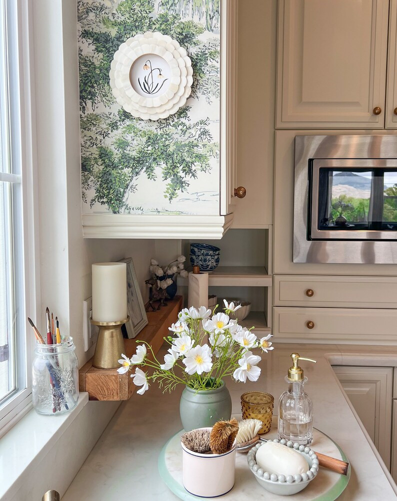 SNOWDROP - Feminine Mother of Pearl Framed Floral Art Print | Etsy (US)