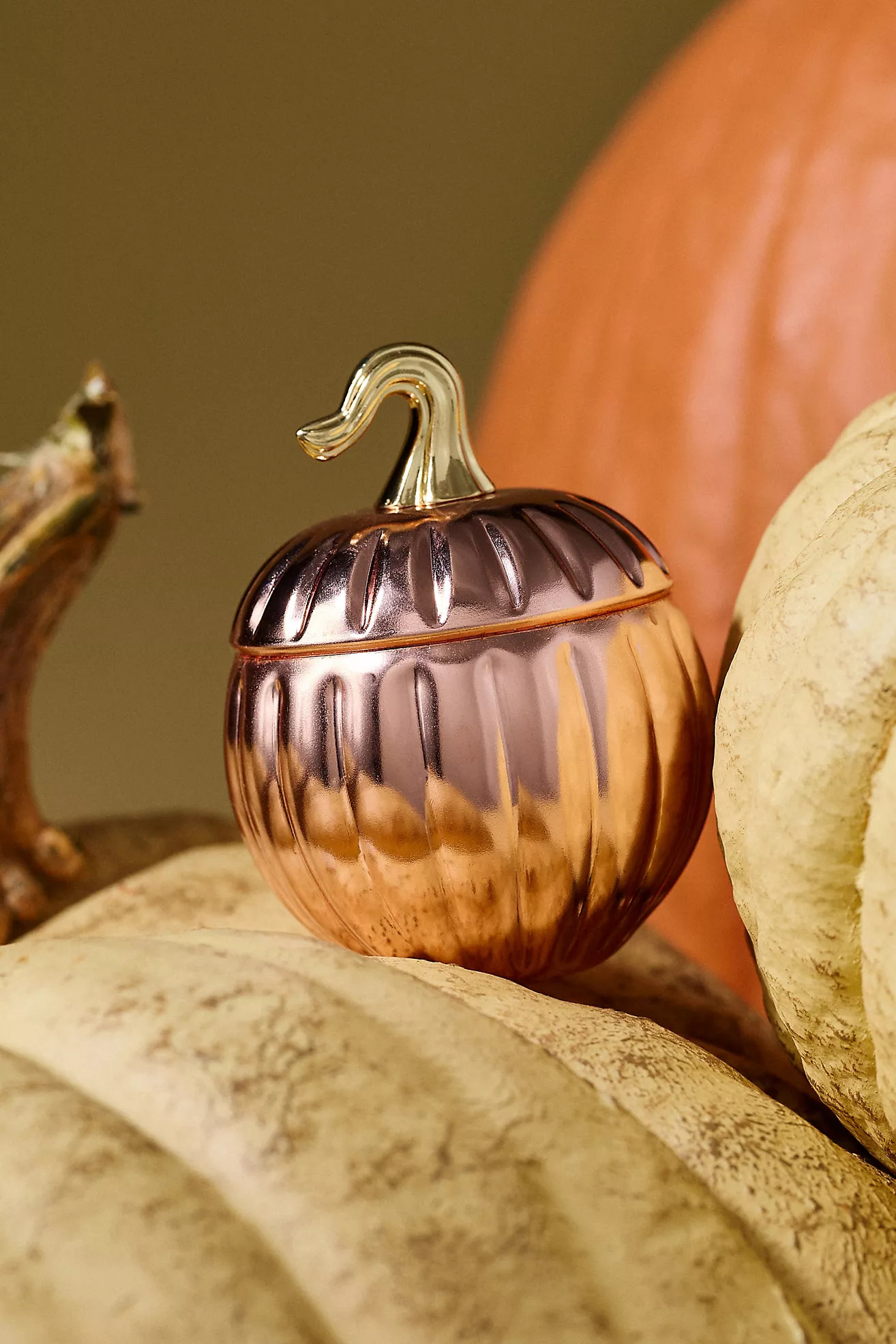 Amber Pumpkin & Spice Copper Pumpkin Candle | Anthropologie (US)