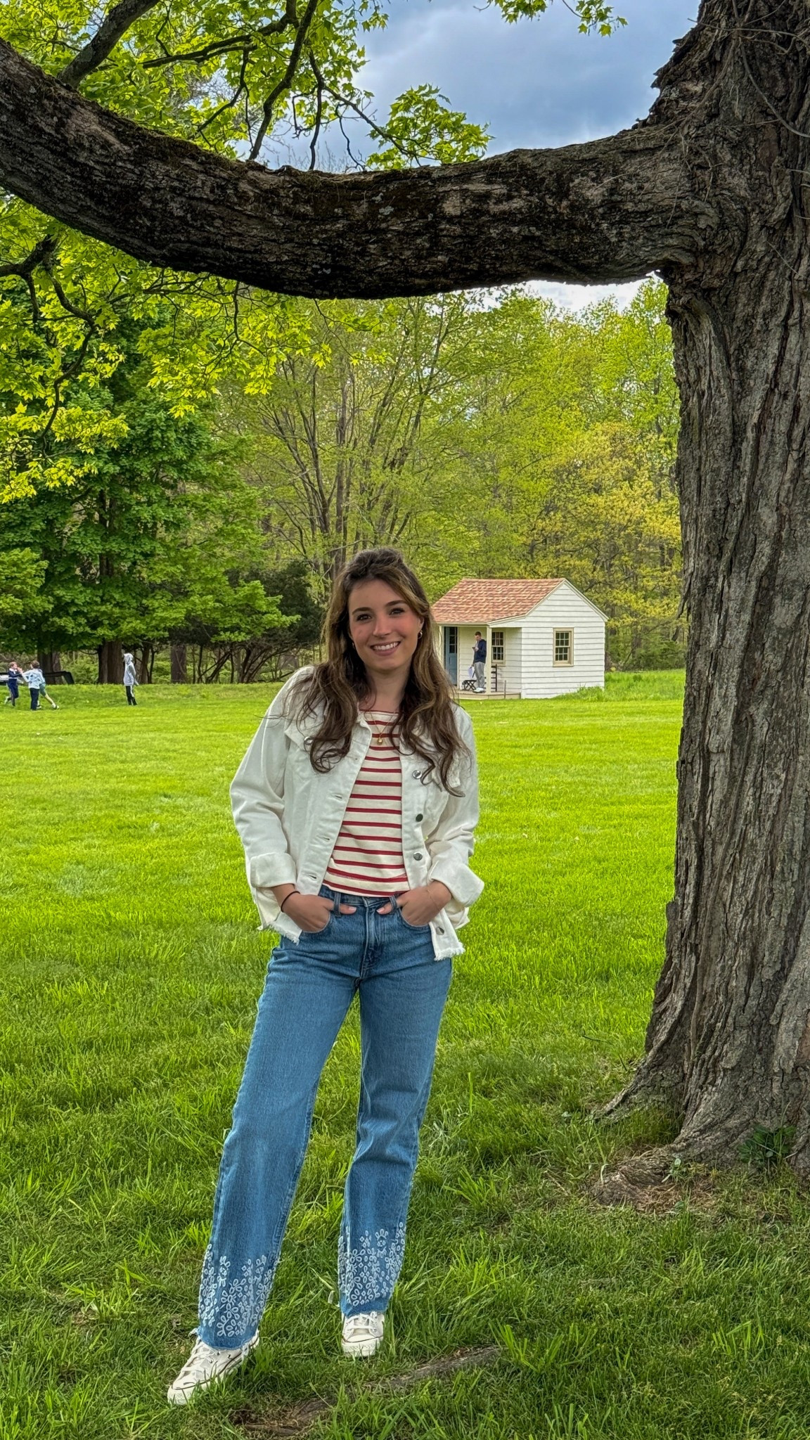 Americana fit! 🇺🇸 With @Pearls & Camo 🫶🏻

The BEST sweater from @jcrew I am wearing size S! 🌊 🌊🌞🤍 I am 5 foot 3!

coastal grandmother / coastal granddaughter / coastal fashion / summer outfit / summer outfit inspo / cute summer outfit  / spring outfit / spring outfit inspo  / red and white stripe shirt / light wash jeans / spring denim / summer denim /white jean jacket / 4th of july

#LTKootd #LTKSeasonal