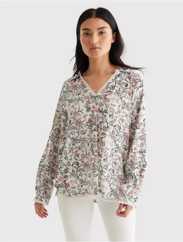 HIGH LOW V NECK TOP | Lucky Brand