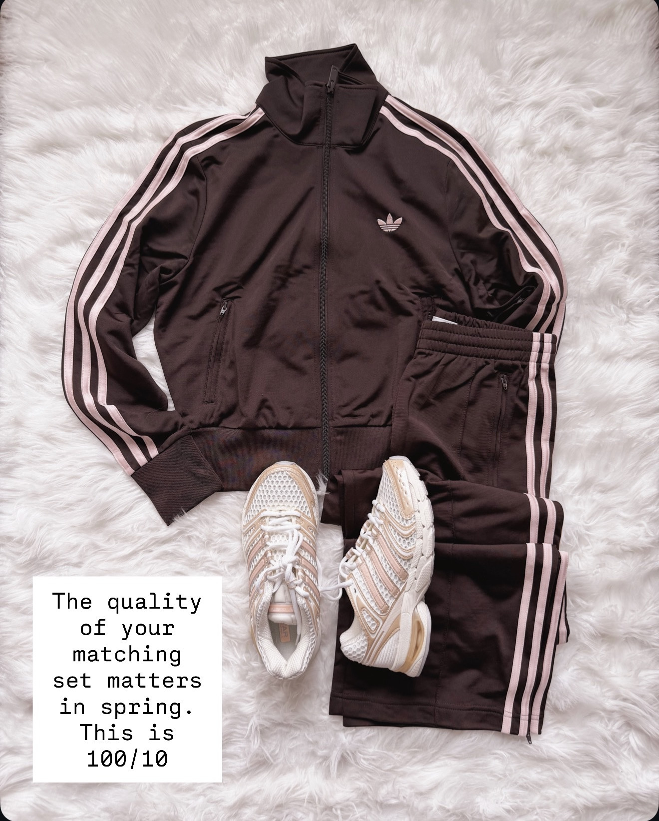A matching set like this makes getting dressed so easy. Comfortable, sporty, and perfect for travel days, errands, or casual spring weekends.

adidas matching set women, athleisure outfit women, casual tracksuit women, sporty casual outfit women, comfortable travel outfit women, spring athleisure outfit, matching workout set women, everyday athleisure style

#LTKActive #LTKfitnessgoals #LTKOver40
