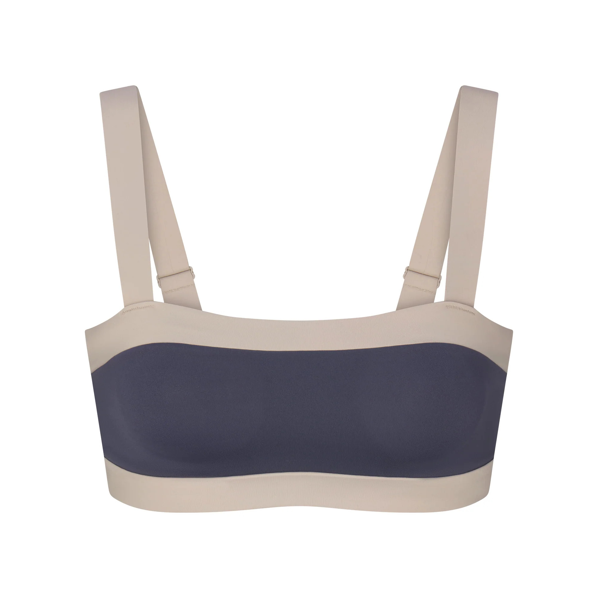 NikeSKIMS MATTE SHINE MIX STRAIGHT NECK BRA | DEEP ROYAL AND STONE | SKIMS | SKIMS (US)