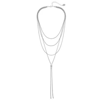 Time and Tru Women's Bold Rhinestone Chain Drop Silver Tone Earrings. | Walmart (US)