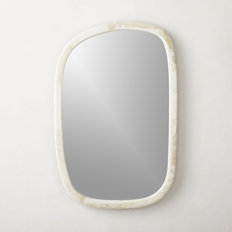 Diani Cream Onyx Wall Mirror 24''x36'' | CB2 | CB2