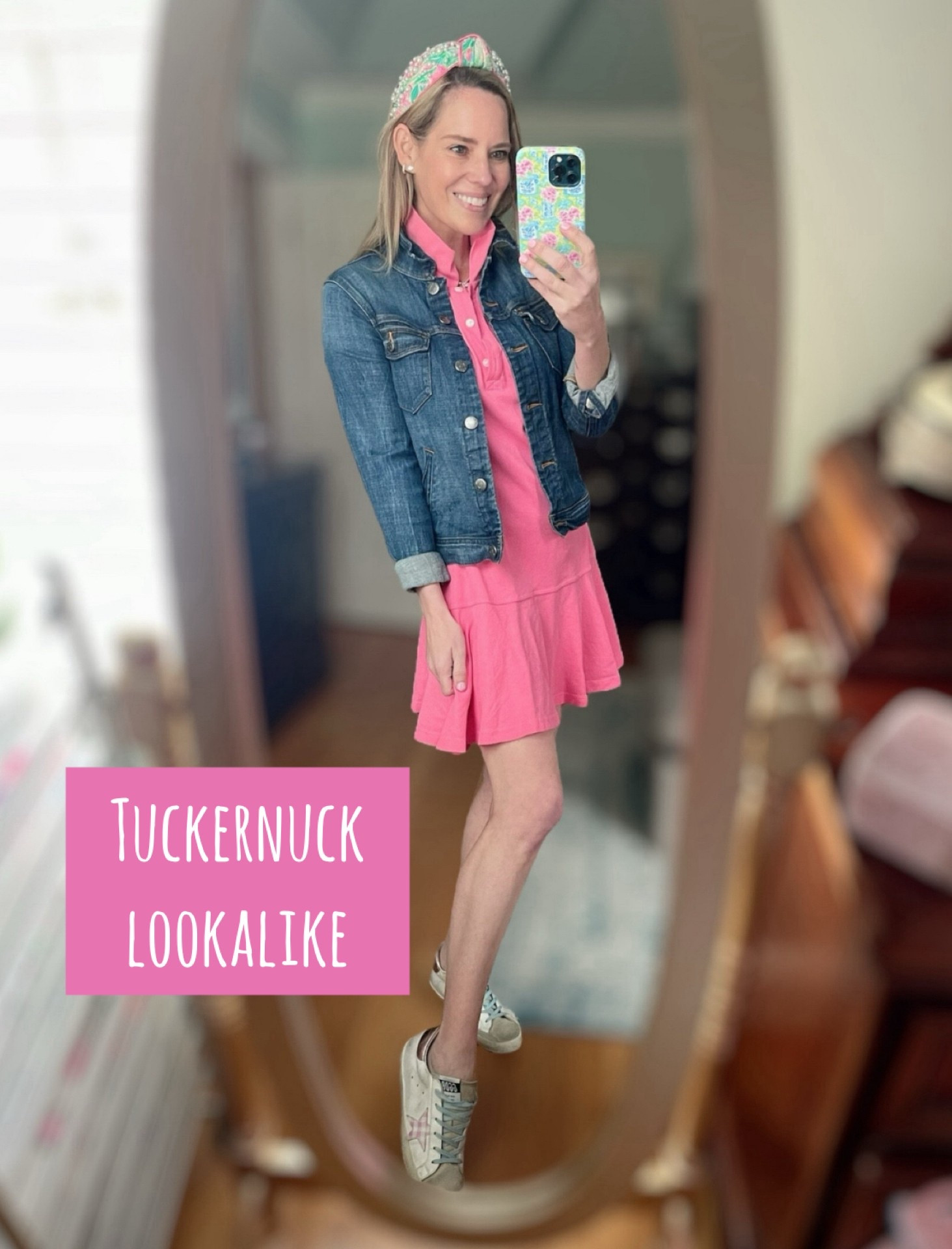 Tuckernuck vibes on an Amazon budget? Yes please!
This adorable pink polo-style dress gives major preppy energy with its classic collar and flattering flared skirt — and it’s under $30 on Amazon! I layered it with a fitted denim jacket for that casual-cool vibe, added a pearl-embellished headband for some girly glam, and kept it comfy with my go-to star sneakers.

Sizing: Wearing size S – fits true to size
Style tip: Dress it up with wedges or down with sneakers like I did here!
Budget-friendly fave: So many colors, all under $30 on Amazon!

Shop the look:
	•	Pink polo-style dress (Amazon budget-friendly find!)
	•	Denim jacket
	•	Pearl + floral embellished headband
	•	Star sneakers
	•	Melinda Maria jewelry – code ASHLEYBA for 10% off

#AmazonFashionFinds #PreppyOnABudget #TuckernuckLookalike #AmazonStyle #LTKUnder30 #SpringOutfitIdea #ClassicStyle #CoastalPrep #MyMMloveletter #LTKSpringStyle

#LTKFindsUnder100 #LTKFindsUnder50 #LTKOver40