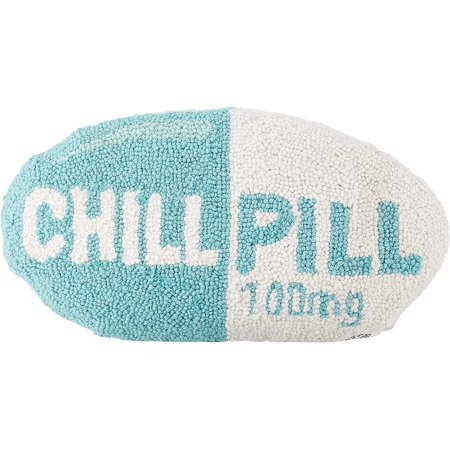HOTTIST Chill Pill Hook Pillow 16 inchesx9 inches Turquoise | Walmart (US)