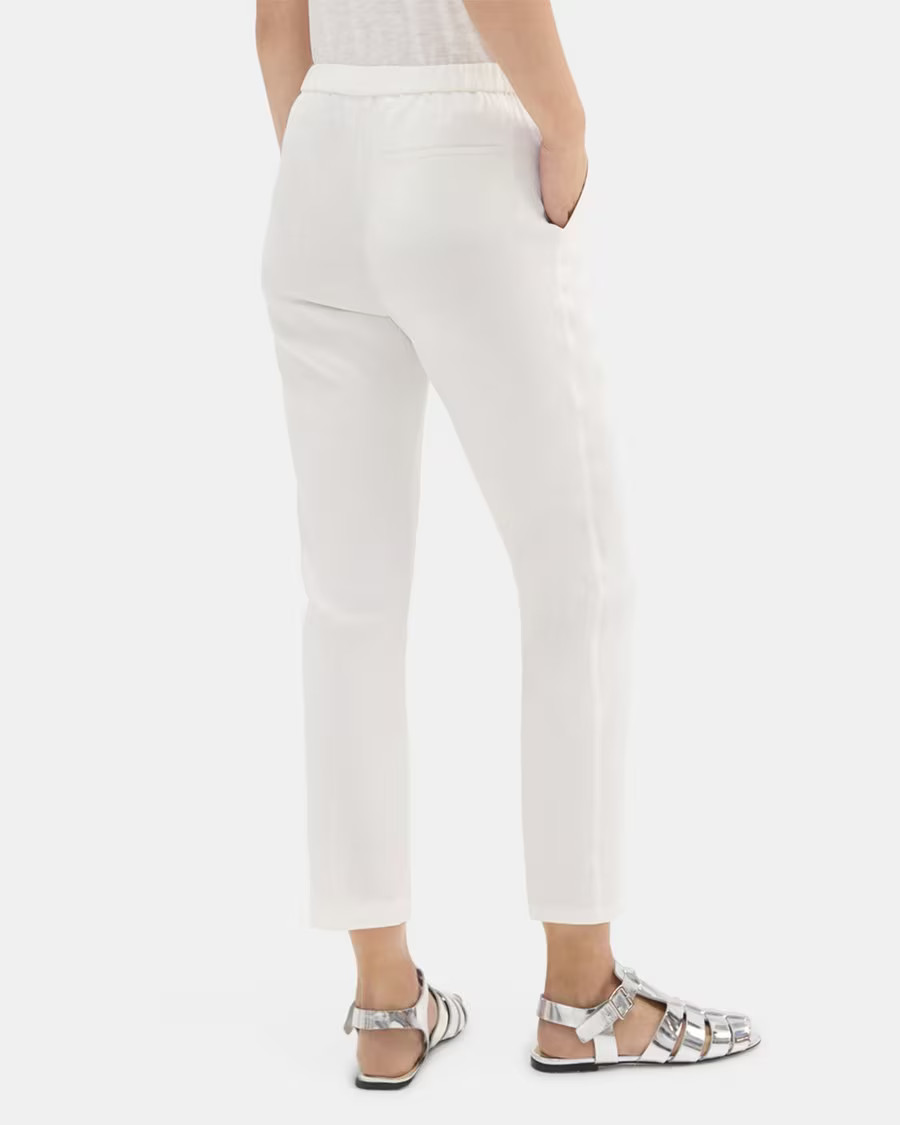 Treeca Pull-On Pant in Good Linen | Theory UK