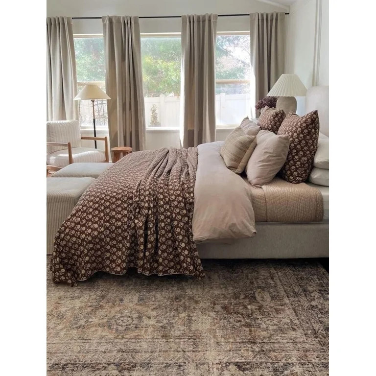 A and E Textiles House Popular Collection Floral Print Kantha Quilt, King - Stain Protection | Walmart (US)