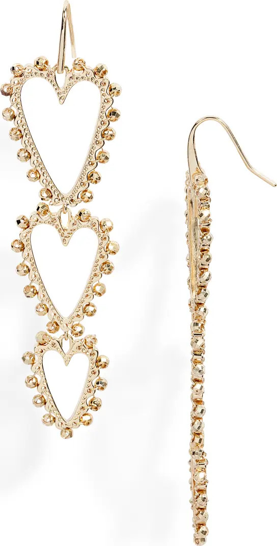 Ansley Bead Heart Drop Earrings | Nordstrom