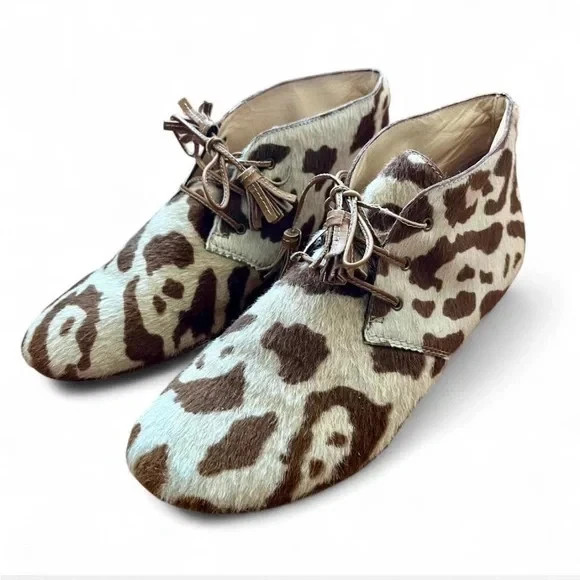 Vintage designer Kate Spade women’s 7 pony hair animal print ankle booties shoes | eBay | eBay US
