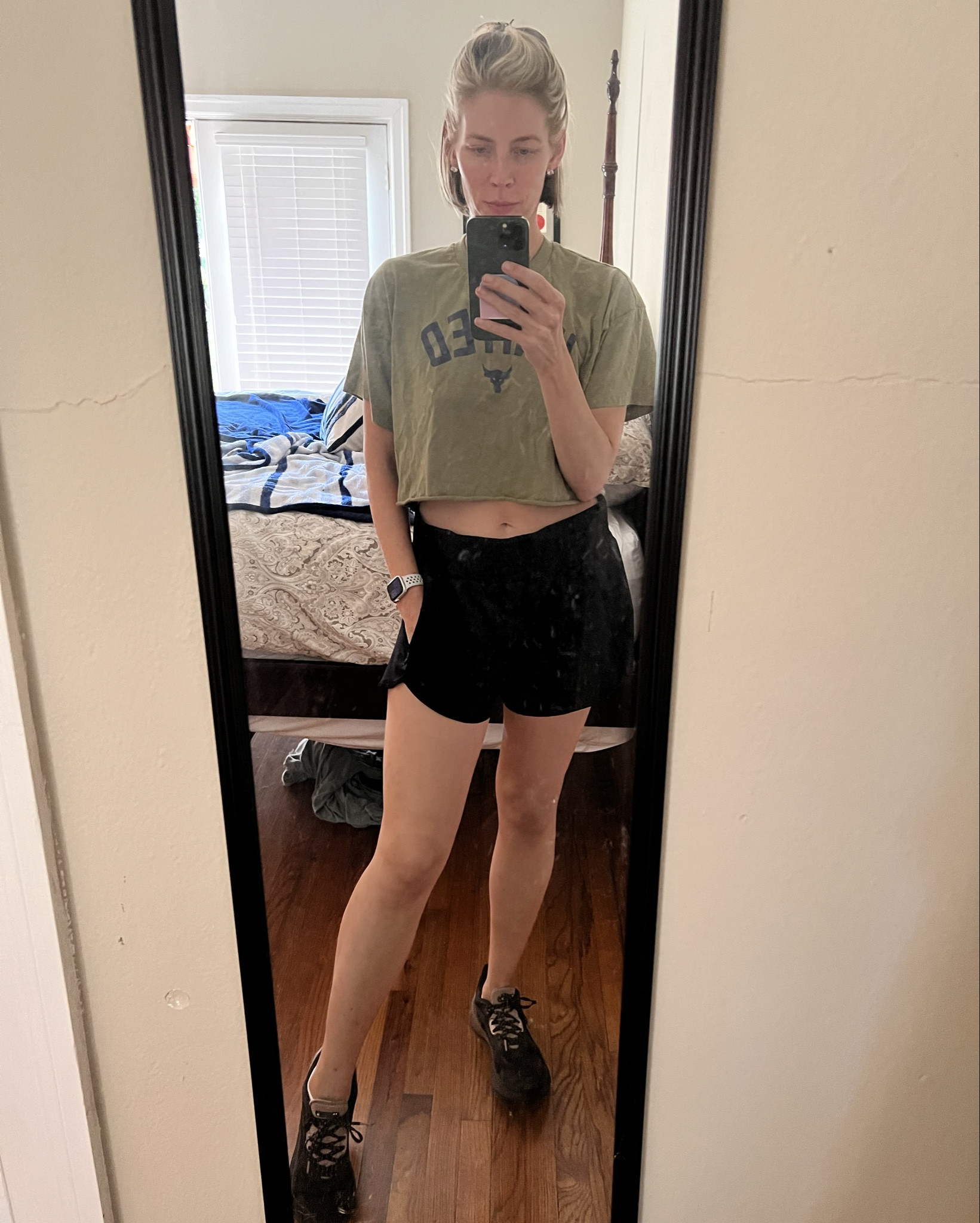 Amazon Active Wear Outfit. Running shorts from Amazon. Shorts for tall women. Under Armour gym clothes. 

Project Rock collection for Women. 

Top is UA sized small. Oversized fit. 

Shorts are Amazon. Run small so size up if you’re curvy. I’m wearing a size XL  

#LTKActive #LTKSummerSales #LTKFitness