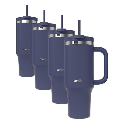 Contigo Tumbler, 40oz Stainless Steel | Vacuum Insulated | Leak-Proof | Cold for 29 Hours | Indigo, Pack of 4 | Amazon (US)