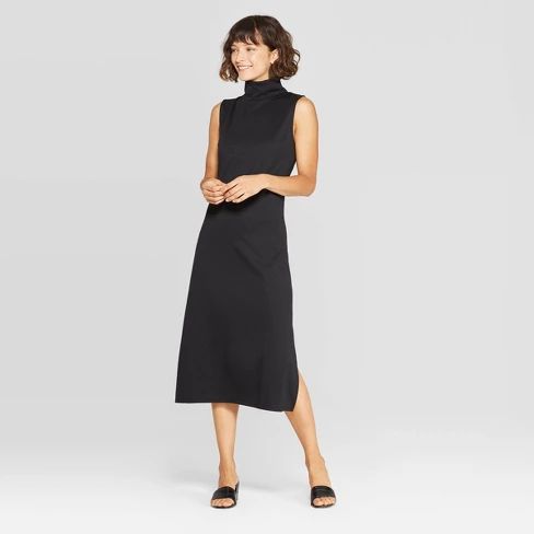 Women's Sleeveless Turtleneck A Line Midi Dress - Who What Wear™ | Target