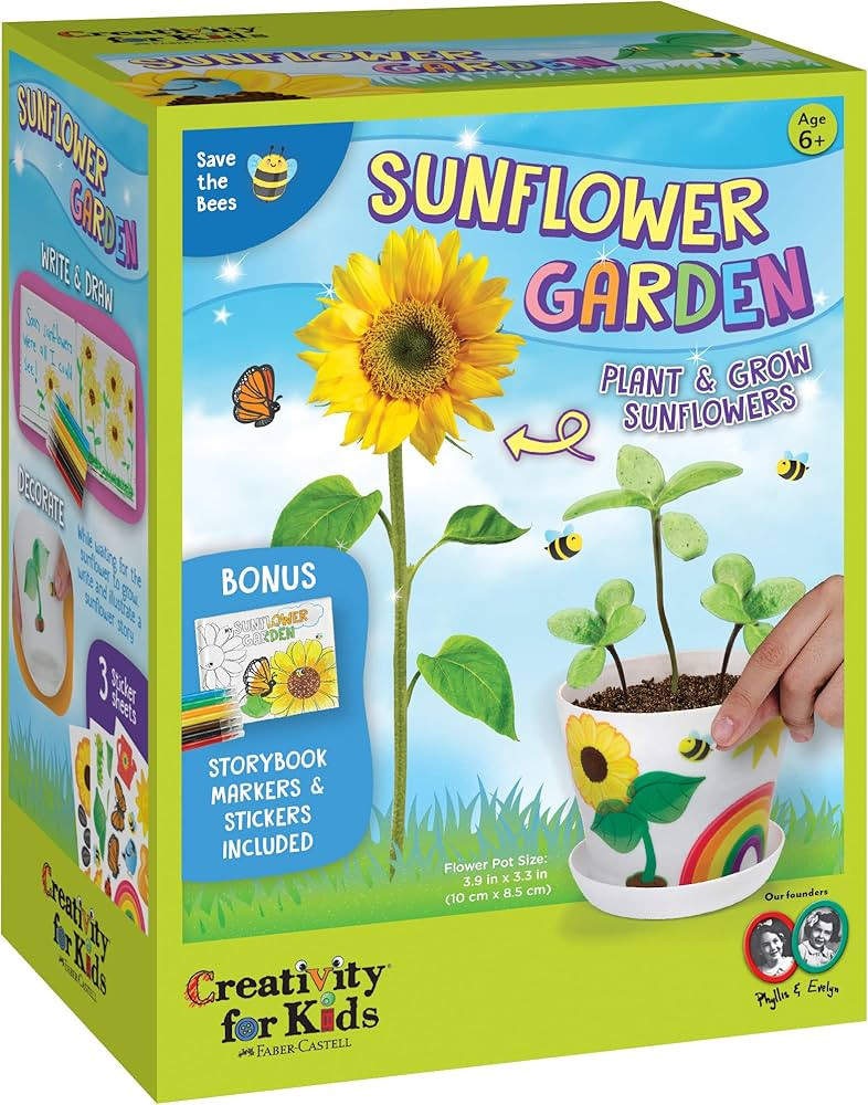 Creativity for Kids Sunflower Garden - Sunflower Growing Kit - Garden Set for Girls and Boys | Amazon (US)