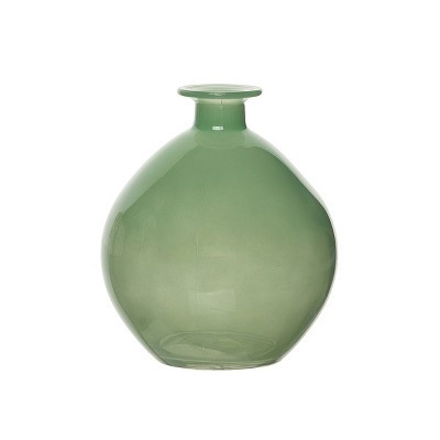 VIP Glass 5.51 in. Green Rounded Bud Vase | Target