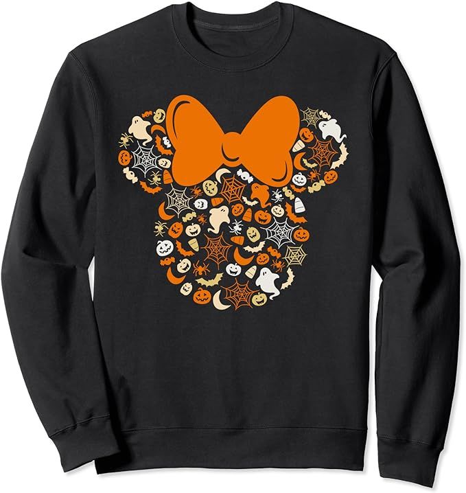 Disney Minnie Mouse Halloween Ghosts Pumpkins Spiders Sweatshirt | Amazon (US)