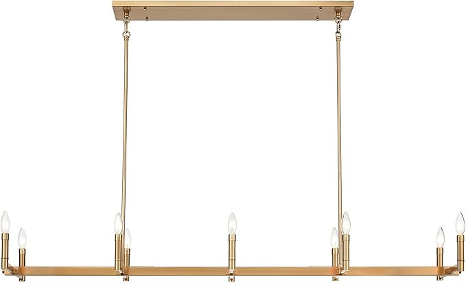 Park Harbor PHHL6530BG Park Harbor PHHL6530 Kunin 10 Light 60" Wide Taper Candle Linear Chandelie... | Amazon (US)