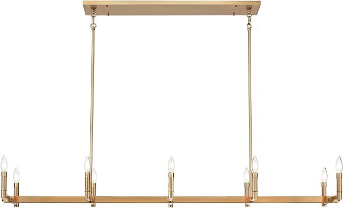 Park Harbor PHHL6530BG Park Harbor PHHL6530 Kunin 10 Light 60" Wide Taper Candle Linear Chandelie... | Amazon (US)