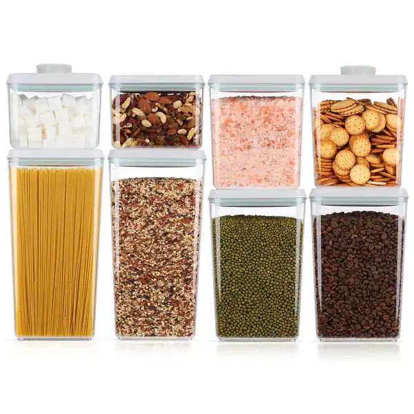 8 Pcs Pop Container Set, Airtight Food Storage Containers with Lids for Kitchen Pantry Organizati... | Bed Bath & Beyond