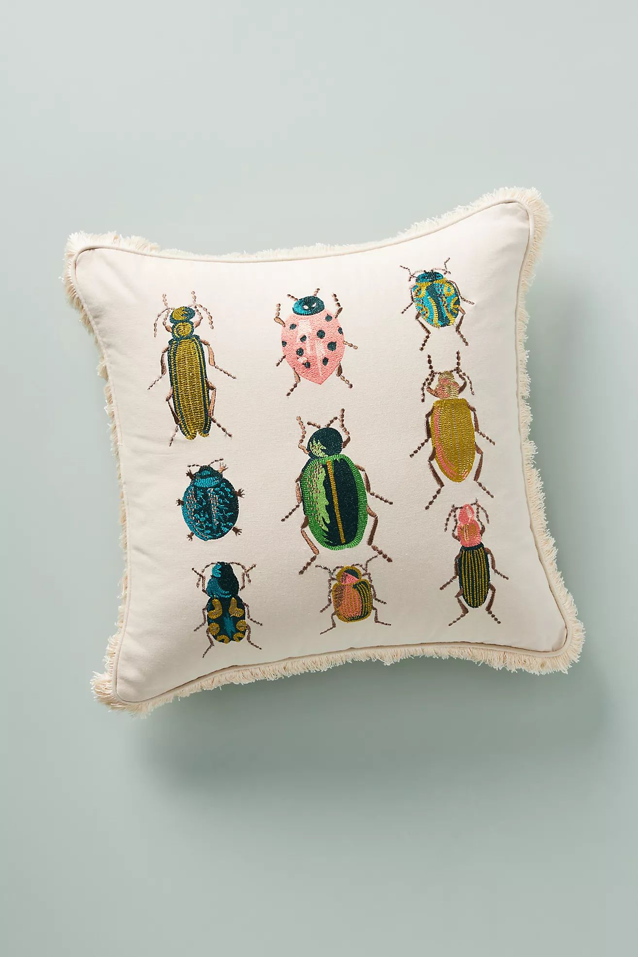 Rifle Paper Co. x Loloi Beetles and Bugs Pillow | Anthropologie (US)