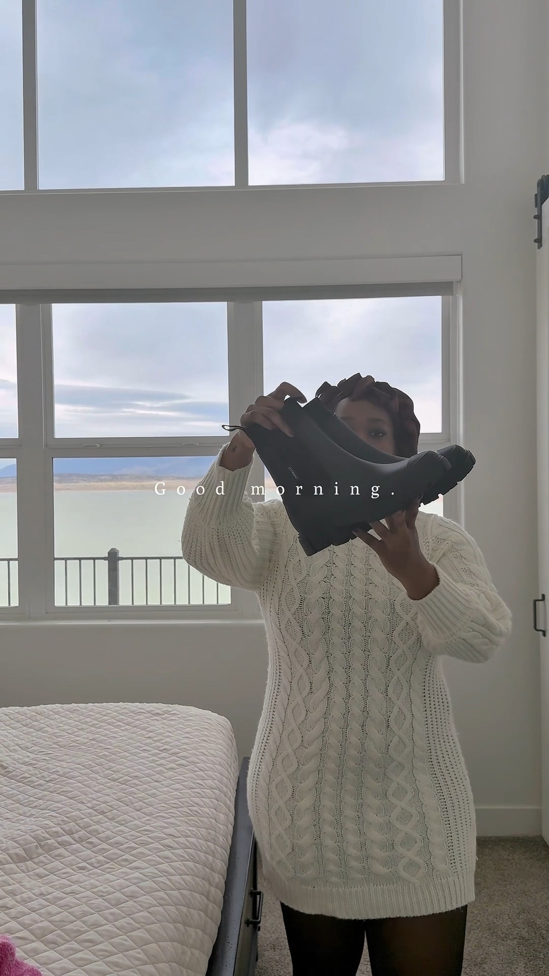 Staying warm and cozy for the new year wearing this cream knit dress, fleece leggings and the warmest rain boots ever.

#LTKootd #LTKmorningroutine #LTKgrwm