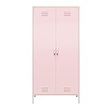Novogratz Cache Tall 2 Door Metal Locker Cabinet, Pink | Amazon (US)