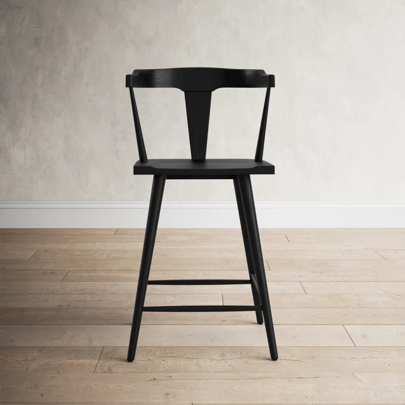 Rayan Unfinished Solid Wood 23.5'' Counter Stool | Wayfair North America