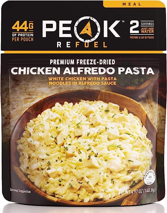Peak Refuel Chicken Alfredo Pasta | 2 Serving Pouch | Freeze Dried Backpacking and Camping Meals ... | Amazon (US)