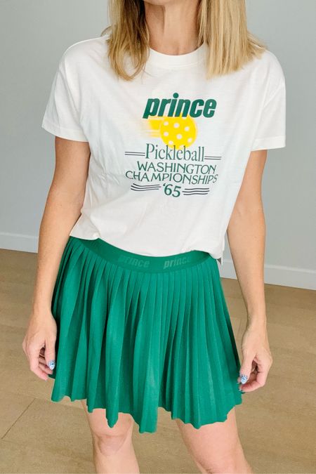 The prince for Target pickleball collection try on haul.  Loving this cropped vintage style tee and the mini pleated active skirt with built in shorts.  Perfect for pickleball or tennis court.

#tennis #activeskirt #tennisoutfit #springoutfit #tennisoutfit #targetstyle

#LTKFindsUnder50 #LTKActive #LTKFitness