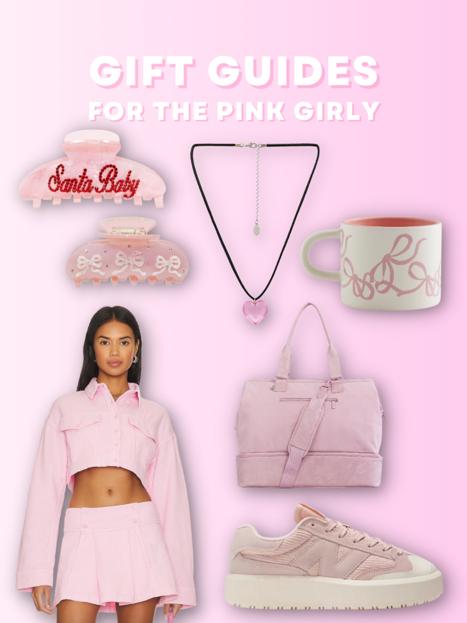 pink is the color of the year! shop for a pink girly these adorable finds💝✨🎀🩰👛 #pink #bows #clawclips #travel #set #shoes #heartnecklace #style #fashioninspo 

#LTKHoliday #LTKstyletip #LTKGiftGuide