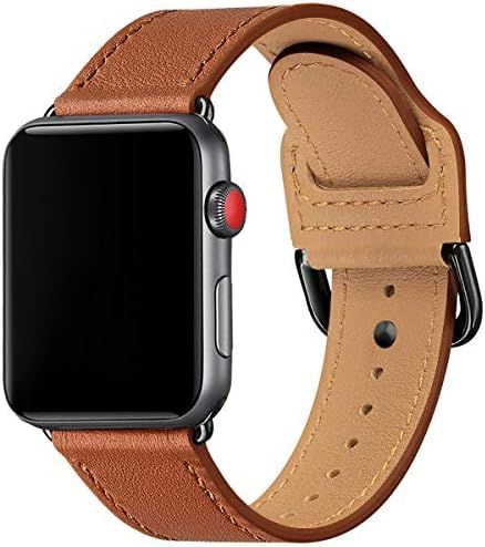 POWER PRIMACY Bands Compatible with Apple Watch Band 38mm 40mm 42mm 44mm, Top Grain Leather Smart... | Amazon (US)