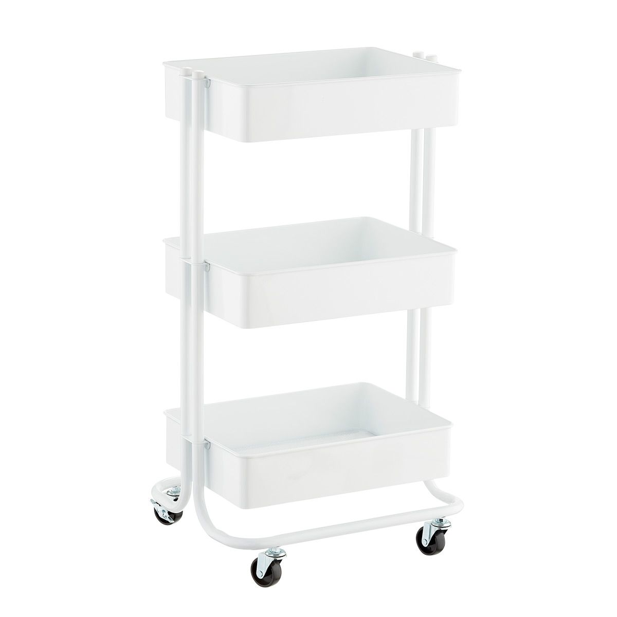 3-Tier Rolling Cart White | The Container Store