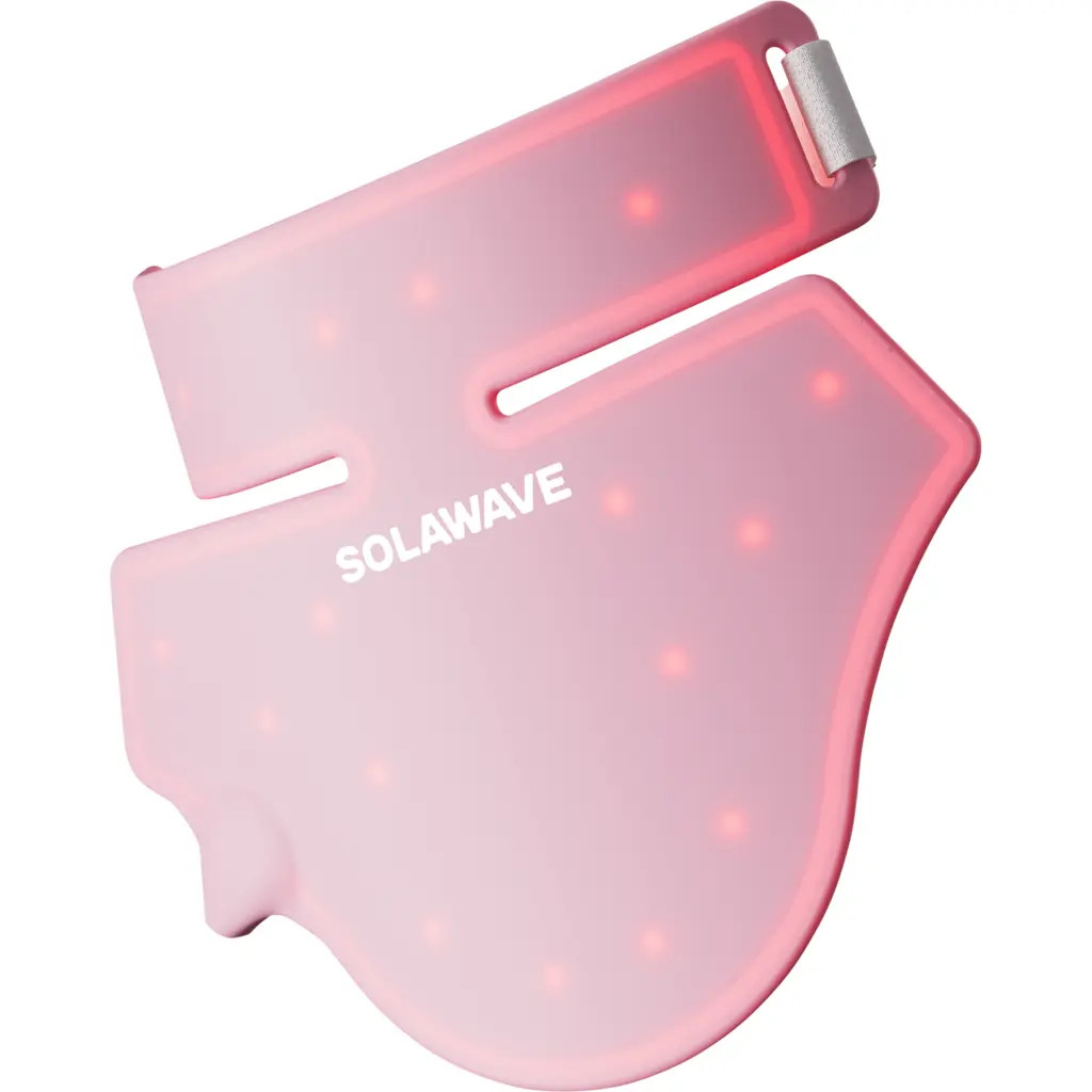 SolaWave Neck & Chest Rejuvenating Red Light Therapy Mask in Pink at Nordstrom | Nordstrom