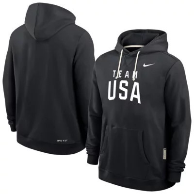 Men's Olympics Nike Team USA Standard Issue Dri-FIT Hoodie, Black, Small | Belk