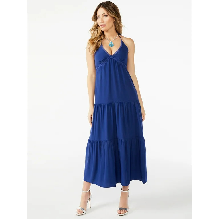 Sofia Jeans by Sofia Vergara Women's Halter Neck Maxi Dress - Walmart.com | Walmart (US)
