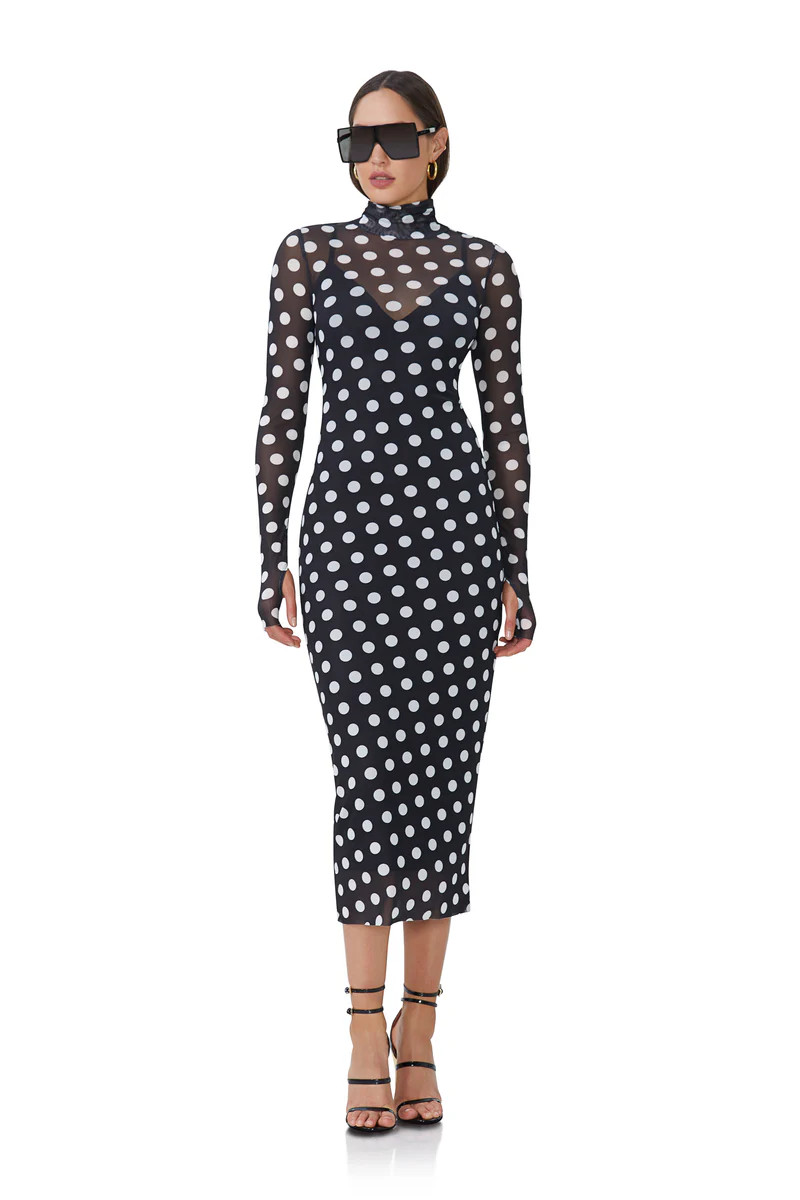 Shailene Dress - Diagonal Dot | ShopAFRM