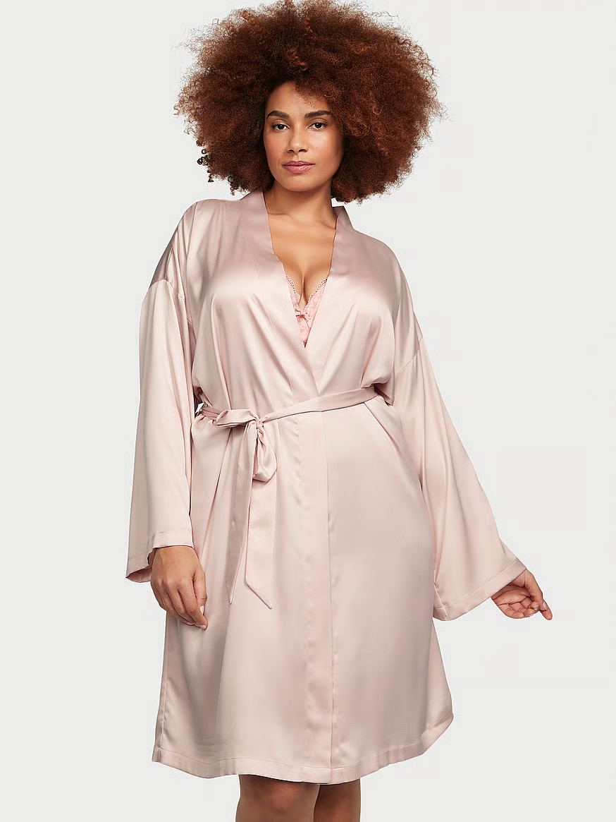 Buy Satin Midi Robe - Order Robes online 5000009893 - Victoria's Secret US | Victoria's Secret (US / CA )
