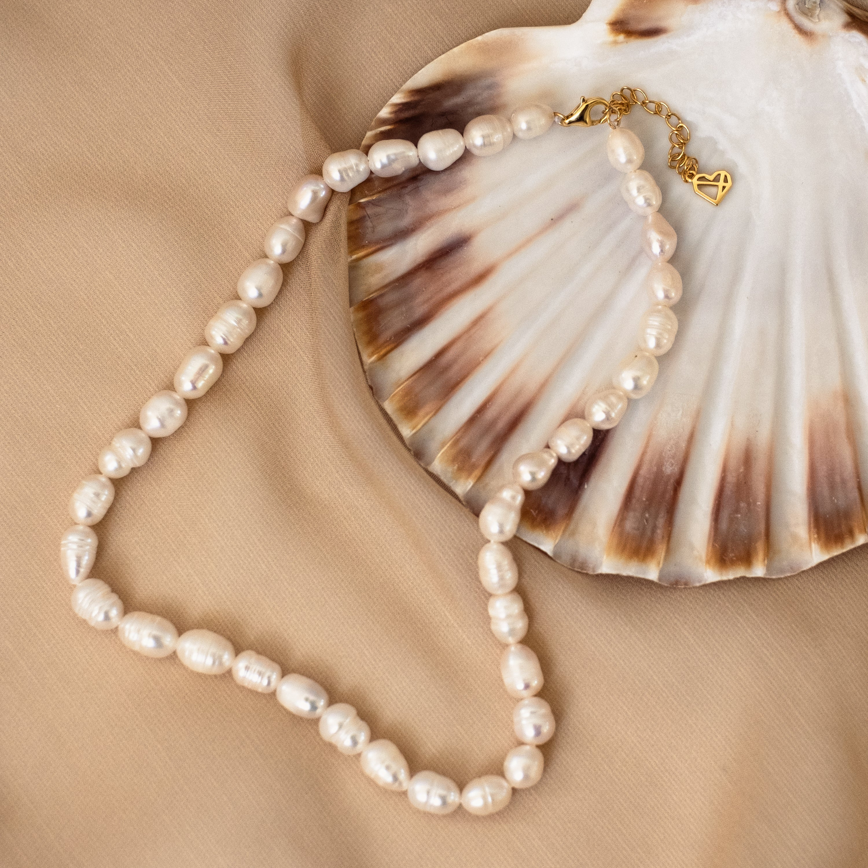 Bold Pearl Necklace • NR035 18K Gold | Caitlyn Minimalist