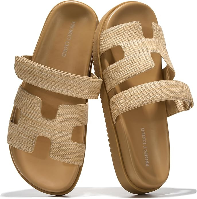 Project Cloud 100% Genuine Leather Sandals for Women Footwear - Stylish Womens Sandals with Plush... | Amazon (US)