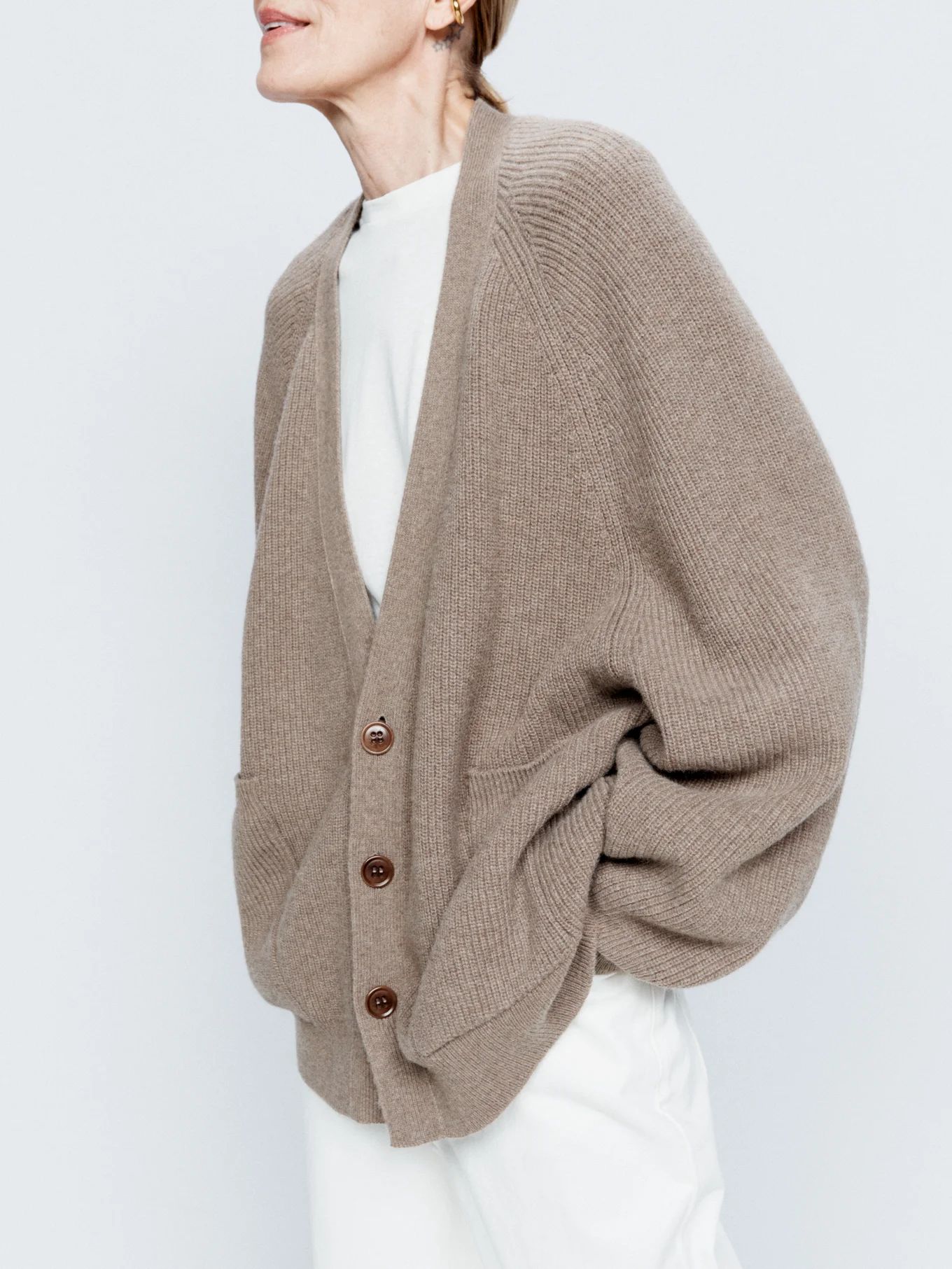 Responsible wool-blend pocket front cardigan | Raey | Matches (US)