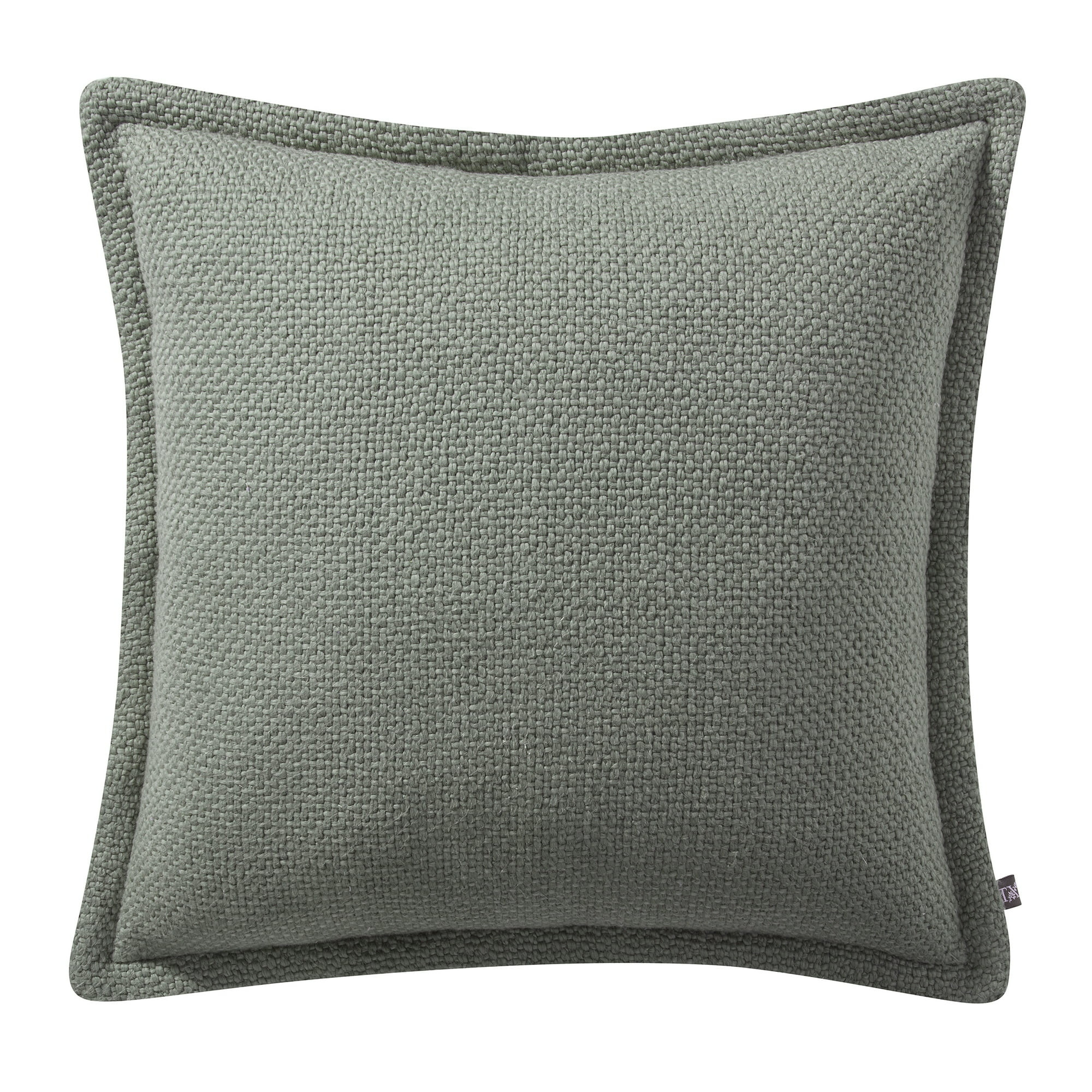 My Texas House 20" x 20" Andie Reversible Solid Green Cotton Throw Pillow | Walmart (US)