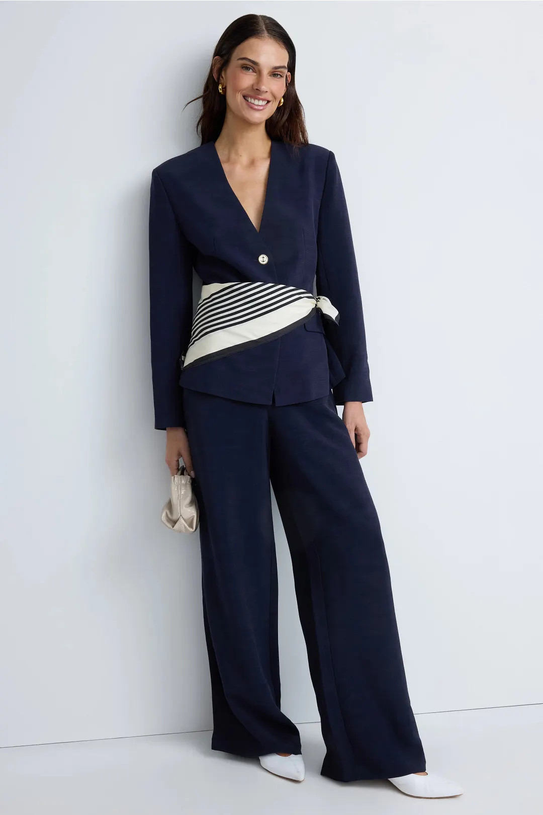 Blue Piste Drawstring Trouser | Rent the Runway