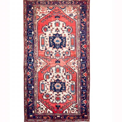Breylyn One-of-a-Kind 4'11" x 9'10" 1970s Area Rug in Red/White/Blue | Wayfair North America