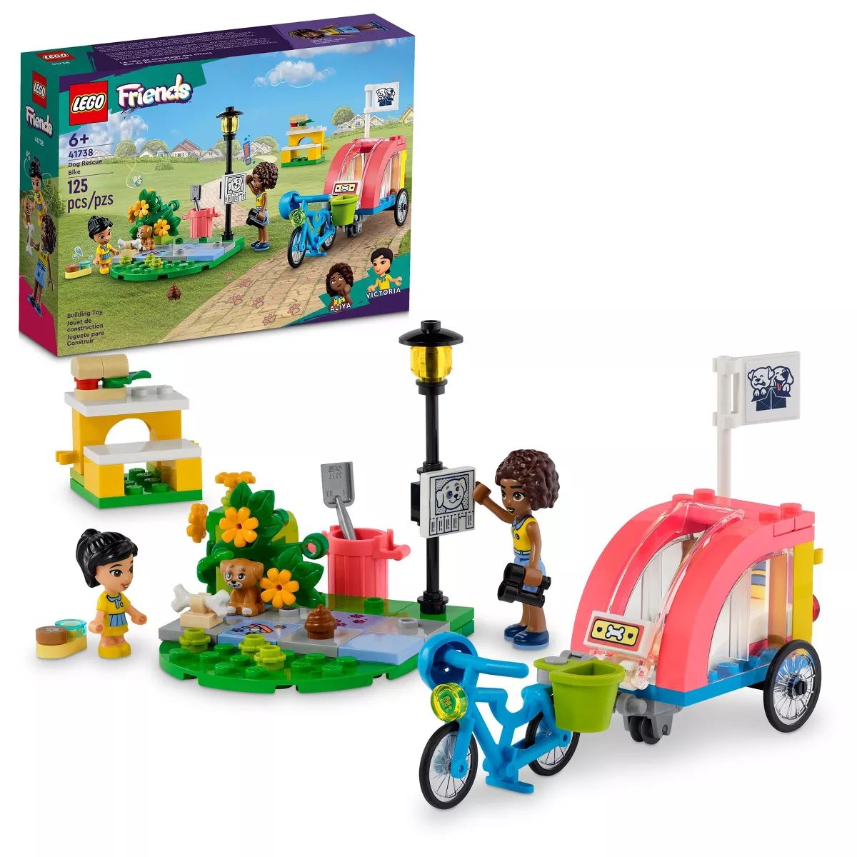 LEGO Friends Dog Rescue Bike Toy, Animal Puppy Playset 41738 | Target
