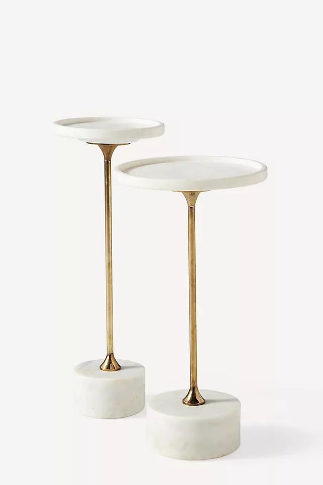 Swirling Marble End Table | Anthropologie (US)